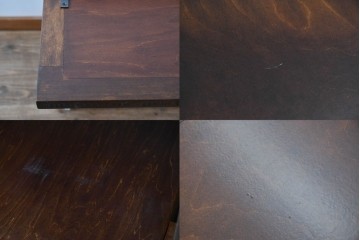 中古　軽井沢彫り　人気の桜柄　立体的に浮き出るような彫刻が見事なライティングビューロー　(R-085256)