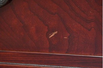 《天板取り付け加工費込み》　中古　美品　岩谷堂箪笥　木地呂塗り　重厚な手打ち金具が存在感を放つローチェスト　(R-085259)