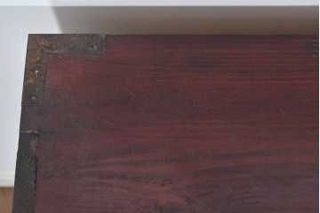 和製アンティーク　明治大正期　杉材　縁起物をあしらった金具が魅力的な佐渡箪笥ローチェスト　(R-085273)