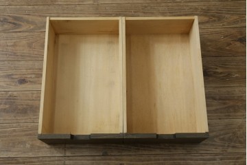 和製ヴィンテージ　神戸洋家具　ナラ材　単独使用可能なサイドキャビネット付きデスク　(R-085274)