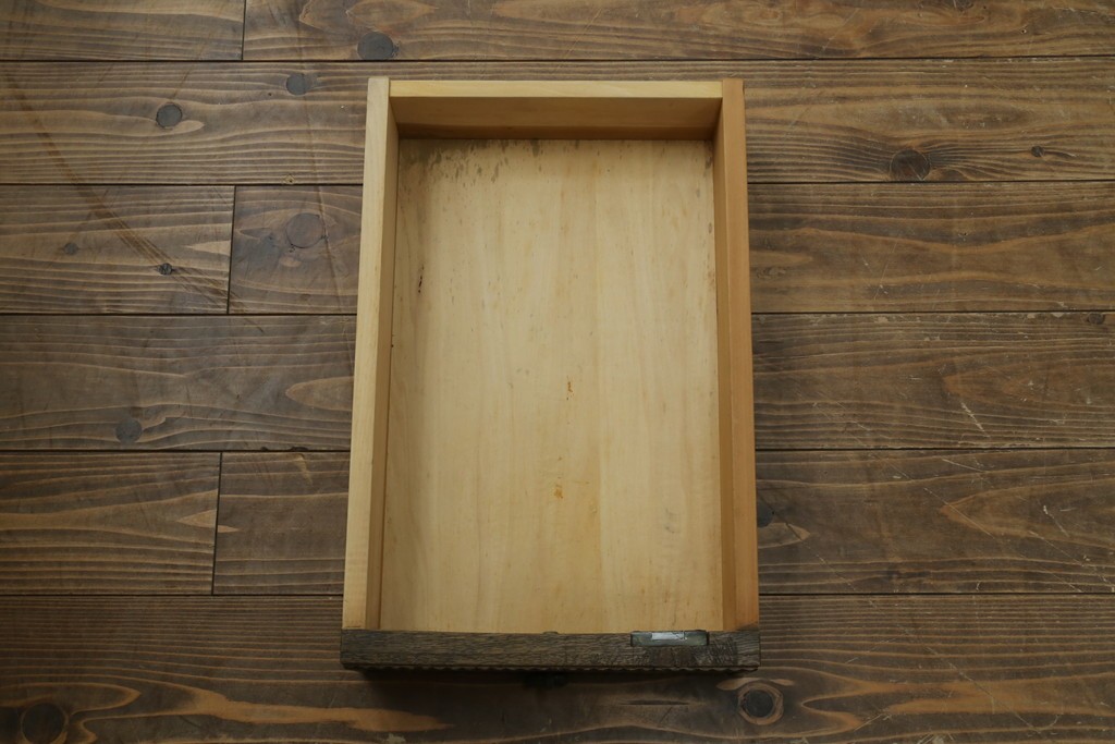 和製ヴィンテージ　神戸洋家具　ナラ材　単独使用可能なサイドキャビネット付きデスク　(R-085274)