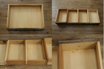 和製ヴィンテージ　神戸洋家具　ナラ材　単独使用可能なサイドキャビネット付きデスク　(R-085274)