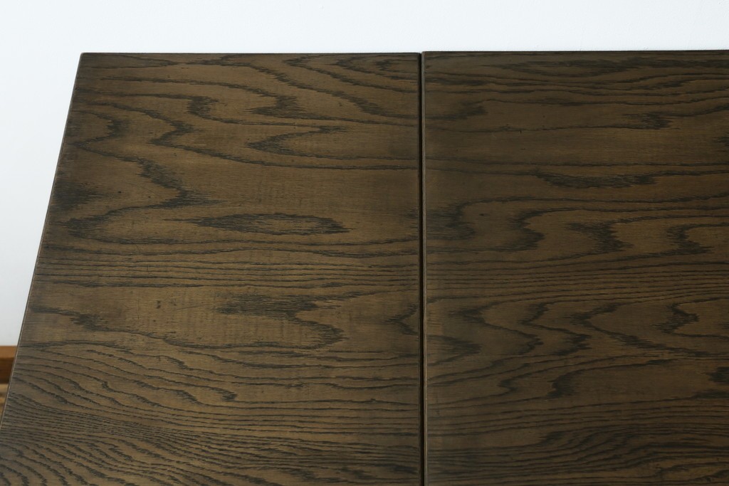 和製ヴィンテージ　神戸洋家具　ナラ材　単独使用可能なサイドキャビネット付きデスク　(R-085274)