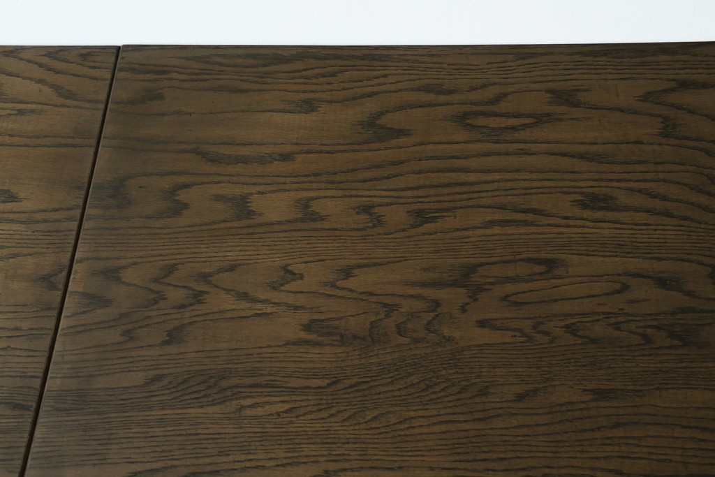 和製ヴィンテージ　神戸洋家具　ナラ材　単独使用可能なサイドキャビネット付きデスク　(R-085274)