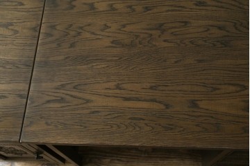 和製ヴィンテージ　神戸洋家具　ナラ材　単独使用可能なサイドキャビネット付きデスク　(R-085274)