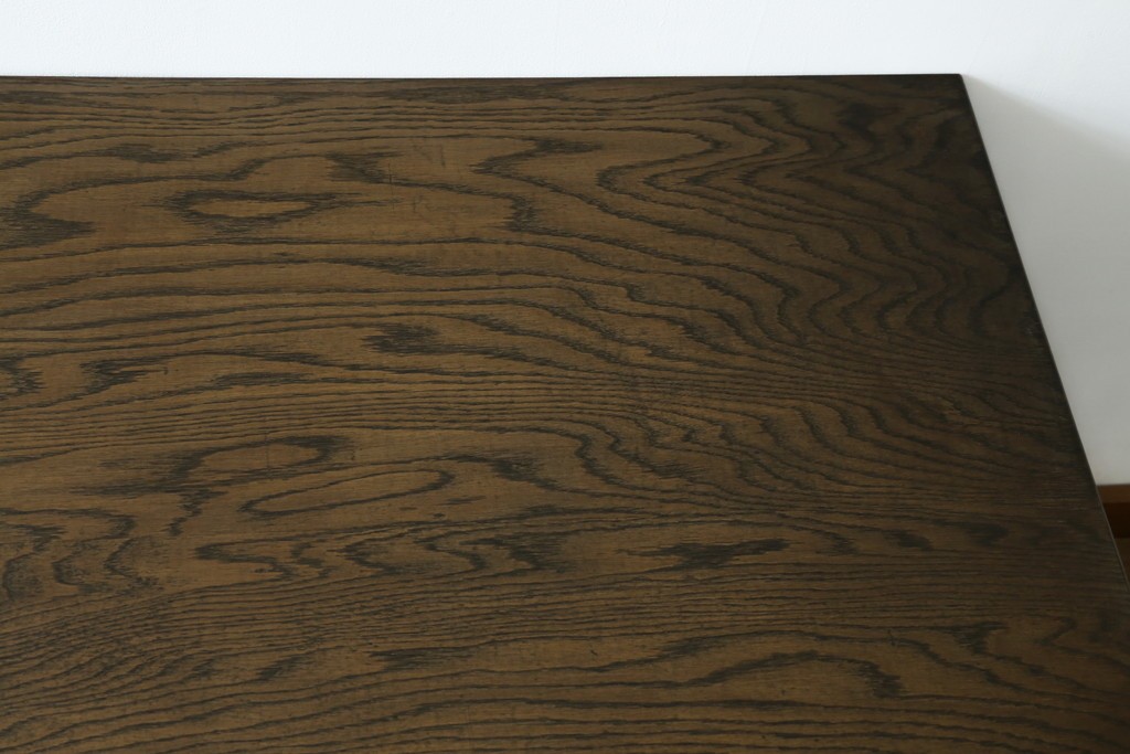 和製ヴィンテージ　神戸洋家具　ナラ材　単独使用可能なサイドキャビネット付きデスク　(R-085274)