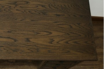 和製ヴィンテージ　神戸洋家具　ナラ材　単独使用可能なサイドキャビネット付きデスク　(R-085274)