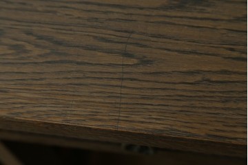 和製ヴィンテージ　神戸洋家具　ナラ材　単独使用可能なサイドキャビネット付きデスク　(R-085274)