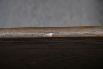 和製ヴィンテージ　永田良介商店　格子ガラスと立体装飾の美しい食器棚　(R-085277)