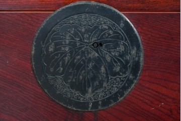 和製アンティーク　明治大正期　前面欅(ケヤキ)材　重厚な金具に木肌の美しさが映える合わせ一間の仙台箪笥　(R-085279)