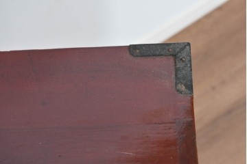 和製アンティーク　明治大正期　前面欅(ケヤキ)材　端正な金具意匠と美しい木目が魅力の仙台箪笥　(R-085280)