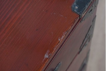 和製アンティーク　明治大正期　前面欅(ケヤキ)材　端正な金具意匠と美しい木目が魅力の仙台箪笥　(R-085280)