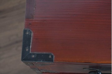 和製アンティーク　明治大正期　前面欅(ケヤキ)材　端正な金具意匠と美しい木目が魅力の仙台箪笥　(R-085280)