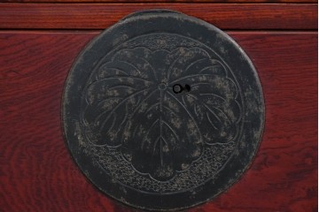 和製アンティーク　明治大正期　前面欅(ケヤキ)材　端正な金具意匠と美しい木目が魅力の仙台箪笥　(R-085280)