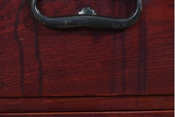 和製アンティーク　明治大正期　前面欅(ケヤキ)材　端正な金具意匠と美しい木目が魅力の仙台箪笥　(R-085280)