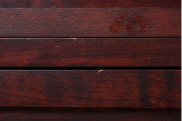 中古　美品　九州民芸家具　深みのある色調と格子意匠が魅力の重ね水屋箪笥　(R-085282)