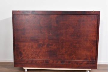 中古　美品　九州民芸家具　整った格子と使いやすい棚構成が魅力の水屋箪笥サイドボード　(R-085284)