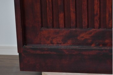 中古　美品　九州民芸家具　整った格子と使いやすい棚構成が魅力の水屋箪笥サイドボード　(R-085284)