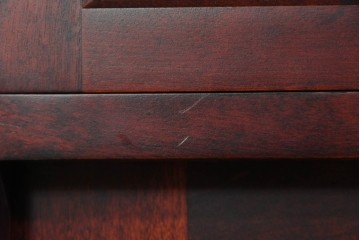 中古　美品　九州民芸家具　整った格子と使いやすい棚構成が魅力の水屋箪笥サイドボード　(R-085284)