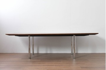 中古　希少な廃番品　イトーキ(ITOKI)　ロイヤルボート型　木目の美しい大型ミーティングテーブル　(R-085292)