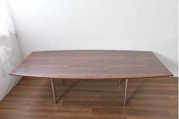 中古　希少な廃番品　イトーキ(ITOKI)　ロイヤルボート型　木目の美しい大型ミーティングテーブル　(R-085292)