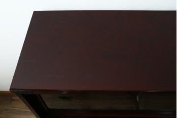 中古　美品　二本松工藝館　田中家具　金具装飾が格調高い印象を与える観音開きの収納箪笥　定価約88万円　(R-085293)