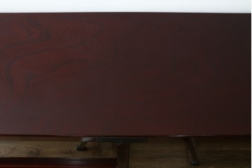 中古　美品　二本松工藝館　田中家具　金具装飾が格調高い印象を与える観音開きの収納箪笥　定価約88万円　(R-085293)