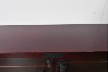 中古　美品　二本松工藝館　田中家具　金具装飾が格調高い印象を与える観音開きの収納箪笥　定価約88万円相当　(R-085293)