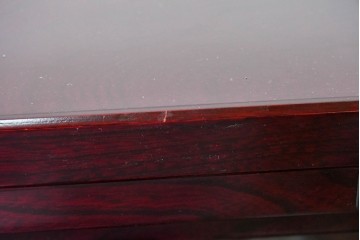 中古　美品　二本松工藝館　田中家具　金具装飾が格調高い印象を与える観音開きの収納箪笥　定価約88万円相当　(R-085293)