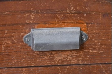 和製アンティーク　昭和初期　栗材　曲線意匠のガラス戸が味わい深い本箱　(R-085294)