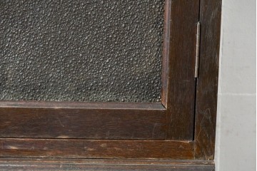 和製アンティーク　ナラ材の風合いが味わい深い二段重ね収納棚　(R-085295)