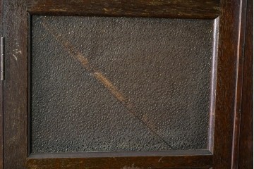 和製アンティーク　ナラ材の風合いが味わい深い二段重ね収納棚　(R-085295)