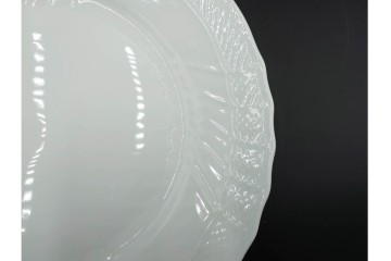 イタリア　Richard Ginori(リチャードジノリ)　ベッキオホワイト　直径約26cm　白磁の縁取りが上品なプレート6枚セット　(R-085297)