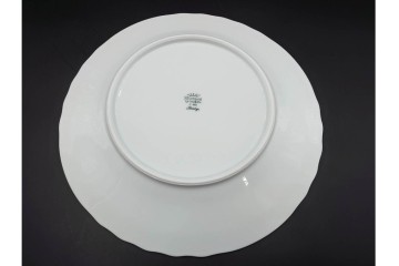 イタリア　Richard Ginori(リチャードジノリ)　ベッキオホワイト　直径約26cm　白磁の縁取りが上品なプレート6枚セット　(R-085297)