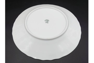 イタリア　Richard Ginori(リチャードジノリ)　ベッキオホワイト　直径約26cm　白磁の縁取りが上品なプレート6枚セット　(R-085297)