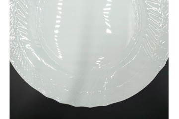 イタリア　Richard Ginori(リチャードジノリ)　ベッキオホワイト　直径約26cm　白磁の縁取りが上品なプレート6枚セット　(R-085297)