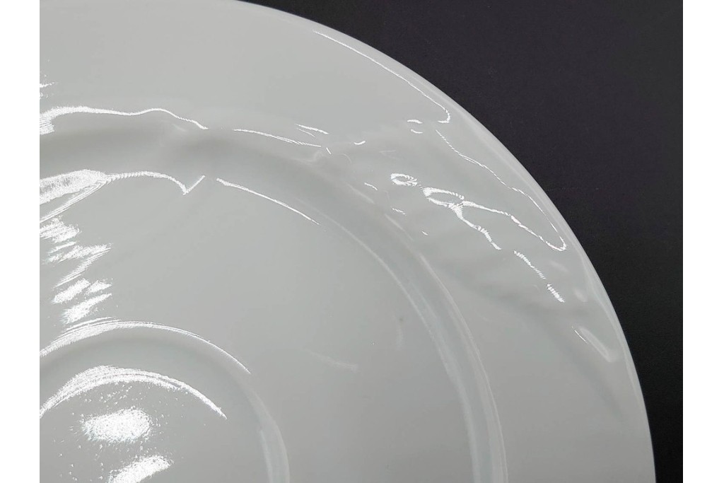 フランス　LIMOGES(リモージュ)　Philippe Deshoulieres(フィリップ デズリエ)　上質な白磁のコーヒーカップ&ソーサー6客セット　(R-085298)