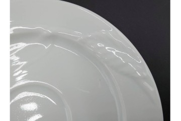 フランス　LIMOGES(リモージュ)　Philippe Deshoulieres(フィリップ デズリエ)　上質な白磁のコーヒーカップ&ソーサー6客セット　(R-085298)