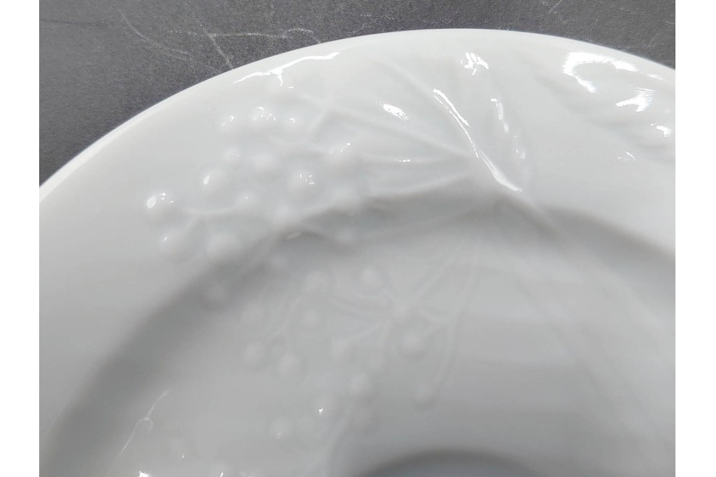 フランス　LIMOGES(リモージュ)　Philippe Deshoulieres(フィリップ デズリエ)　上質な白磁のコーヒーカップ&ソーサー6客セット　(R-085298)