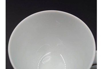 フランス　LIMOGES(リモージュ)　Philippe Deshoulieres(フィリップ デズリエ)　上質な白磁のコーヒーカップ&ソーサー6客セット　(R-085298)