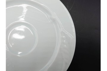 フランス　LIMOGES(リモージュ)　Philippe Deshoulieres(フィリップ デズリエ)　上質な白磁のコーヒーカップ&ソーサー6客セット　(R-085298)