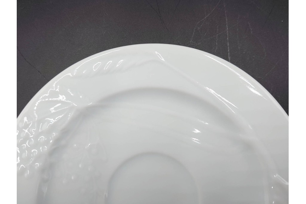 フランス　LIMOGES(リモージュ)　Philippe Deshoulieres(フィリップ デズリエ)　上質な白磁のコーヒーカップ&ソーサー6客セット　(R-085298)