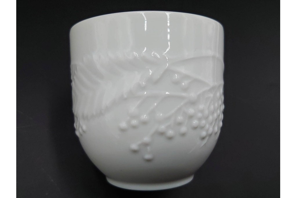 フランス　LIMOGES(リモージュ)　Philippe Deshoulieres(フィリップ デズリエ)　上質な白磁のコーヒーカップ&ソーサー6客セット　(R-085298)