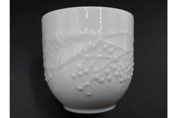 フランス　LIMOGES(リモージュ)　Philippe Deshoulieres(フィリップ デズリエ)　上質な白磁のコーヒーカップ&ソーサー6客セット　(R-085298)