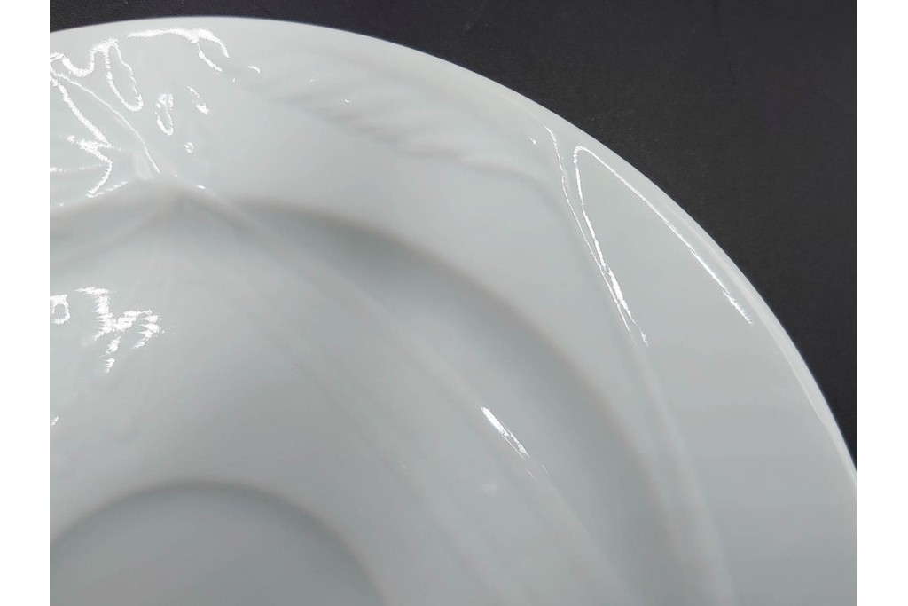 フランス　LIMOGES(リモージュ)　Philippe Deshoulieres(フィリップ デズリエ)　上質な白磁のコーヒーカップ&ソーサー6客セット　(R-085298)