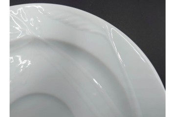 フランス　LIMOGES(リモージュ)　Philippe Deshoulieres(フィリップ デズリエ)　上質な白磁のコーヒーカップ&ソーサー6客セット　(R-085298)