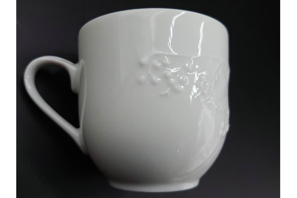 フランス　LIMOGES(リモージュ)　Philippe Deshoulieres(フィリップ デズリエ)　上質な白磁のコーヒーカップ&ソーサー6客セット　(R-085298)