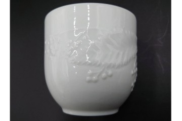 フランス　LIMOGES(リモージュ)　Philippe Deshoulieres(フィリップ デズリエ)　上質な白磁のコーヒーカップ&ソーサー6客セット　(R-085298)