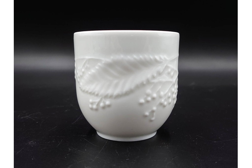 フランス　LIMOGES(リモージュ)　Philippe Deshoulieres(フィリップ デズリエ)　上質な白磁のコーヒーカップ&ソーサー6客セット　(R-085298)