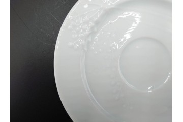 フランス　LIMOGES(リモージュ)　Philippe Deshoulieres(フィリップ デズリエ)　上質な白磁のコーヒーカップ&ソーサー6客セット　(R-085298)